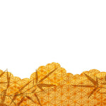 Tapet Japandi cu ilustratie abstracta in stil japonez si frunze de bambus - AMBER BAMBOO