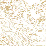 Tapet Japandi cu valuri agitate abstracte - BUBBLE WHITE WAVES