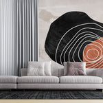 Tapet personalizat bohemian padure salbatica linii artistice fluide spirit liber frumusete simpla natura wildwood lineart