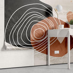 Tapet personalizat bohemian padure salbatica linii artistice fluide spirit liber frumusete simpla natura wildwood lineart