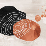 Tapet personalizat bohemian padure salbatica linii artistice fluide spirit liber frumusete simpla natura wildwood lineart