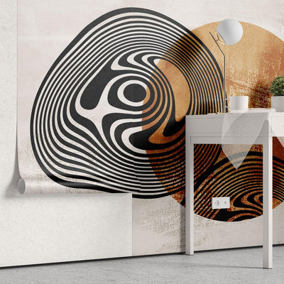 tapet personalizat bohemian calatorie vizuala cerc vis psihedelic culori accent forme hipnotizante spatiu unic psychedelic dream circle