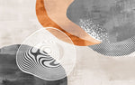 Tapet personalizat bohemian interpretare abstracta oaza culori fade forme fluide liniste frumusete refugiu abstract oasis abstraction