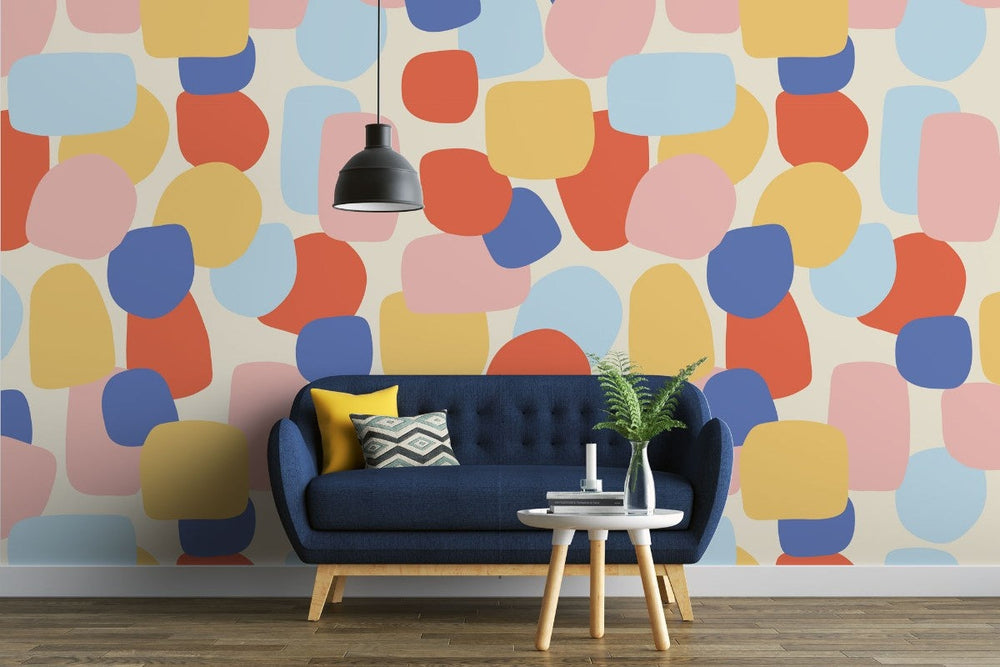 Tapet personalizat bohemian model patchwork eclectic farmec creativitate unicitate stil liber arta abstracta patchy pattern