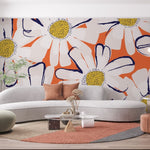 Tapet personalizat bohemian margareta vibranta explodeaza culori bucurie zambet energie proaspata casa stil autentic vibrant daisy