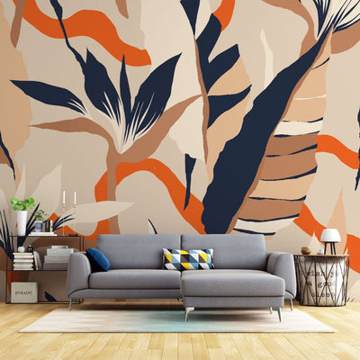 tapet personalizat bohemian floarea exotica passion bird forme culori unice indrazneala frumusete tropicala passion bird flower