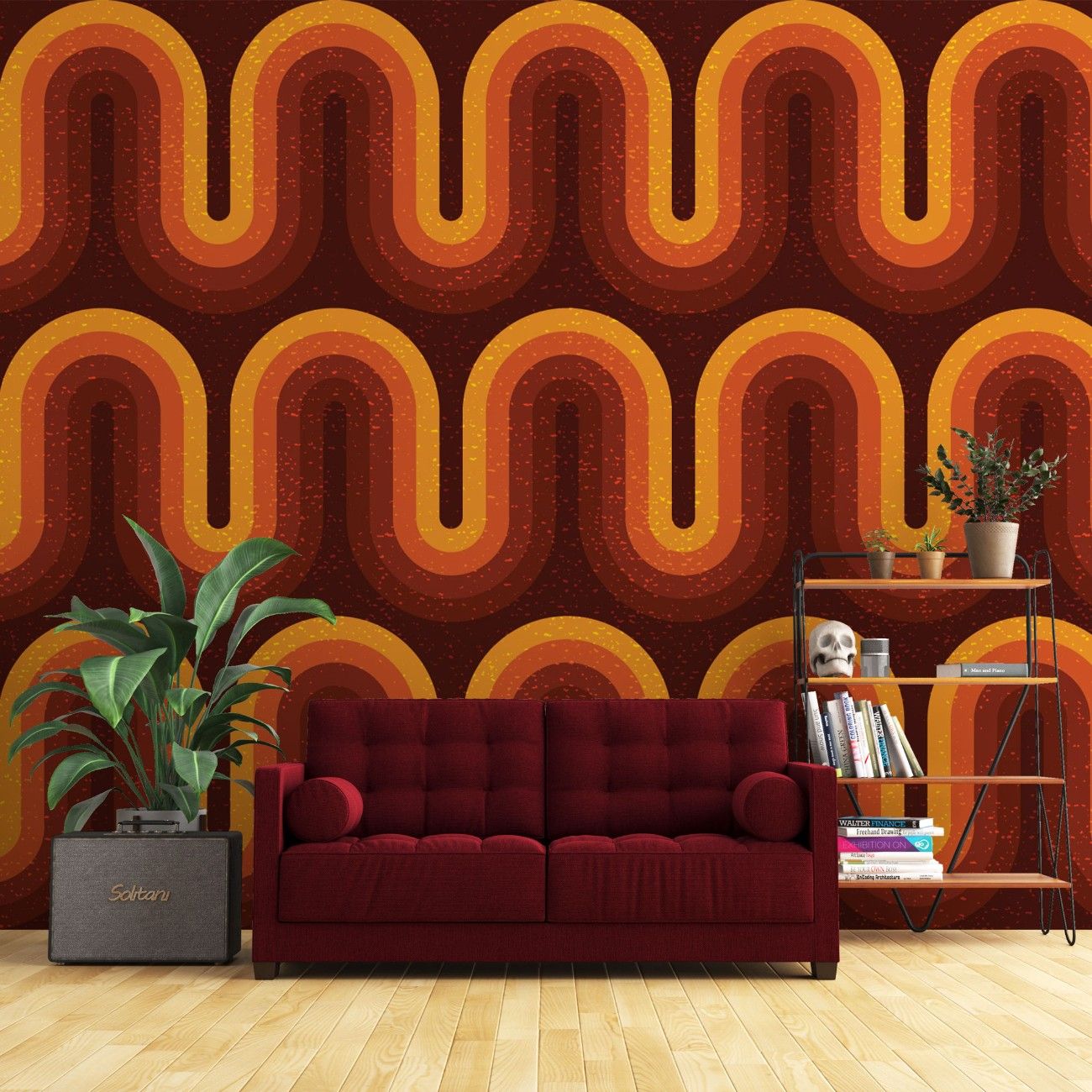 tapet personalizat bohemian motive retro reinventeaza farmec trecut stil modern indraznet decor personalitate retro motif