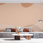 Tapet personalizat bohemian suflul delicat vant desert linii fluide tonuri calde senzatie calm libertate spatiu desert wind