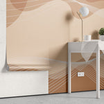 Tapet personalizat bohemian suflul delicat vant desert linii fluide tonuri calde senzatie calm libertate spatiu desert wind