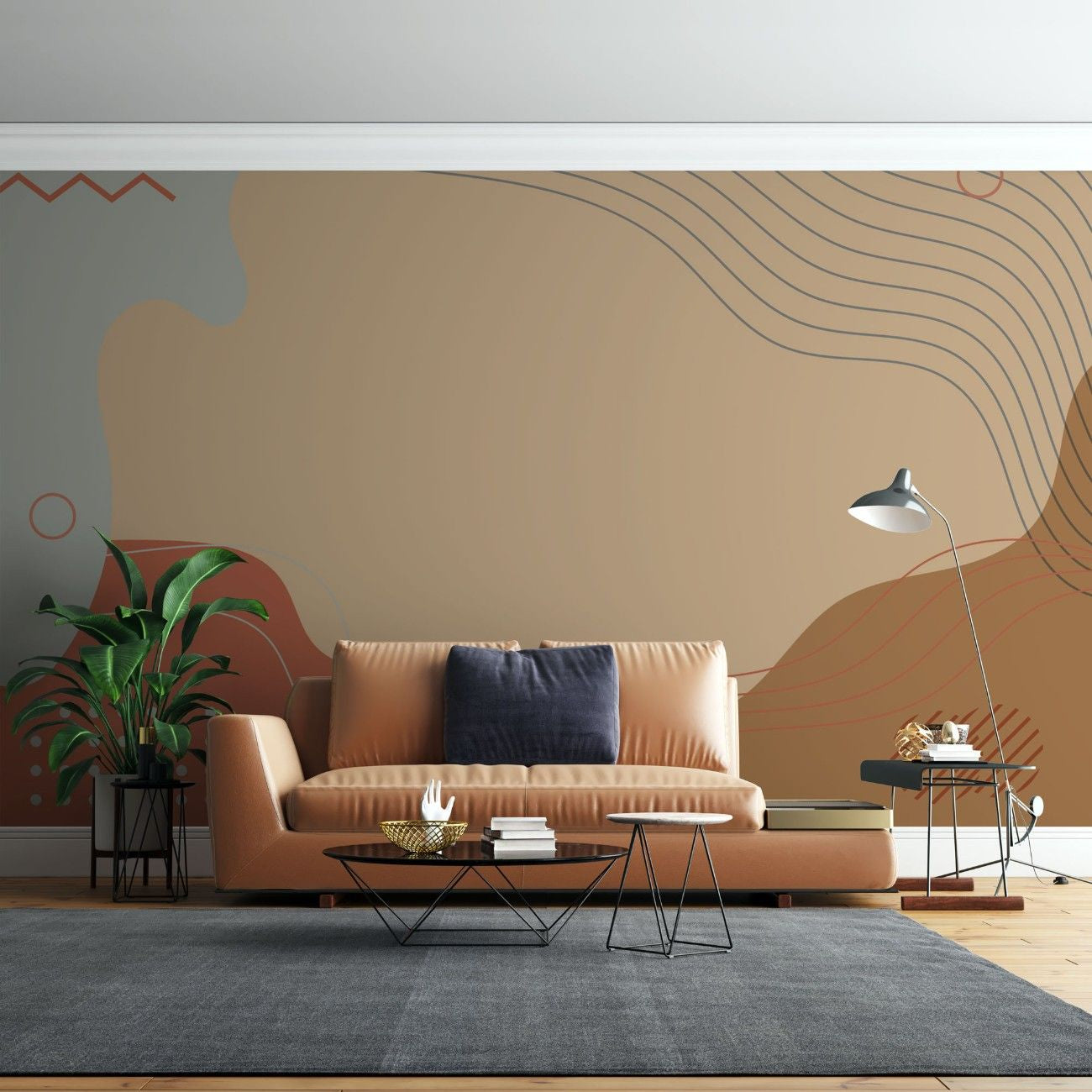 tapet personalizat bohemian pamant tonuri organice texturi autentice atmosfera stabila primitoare natura grounded