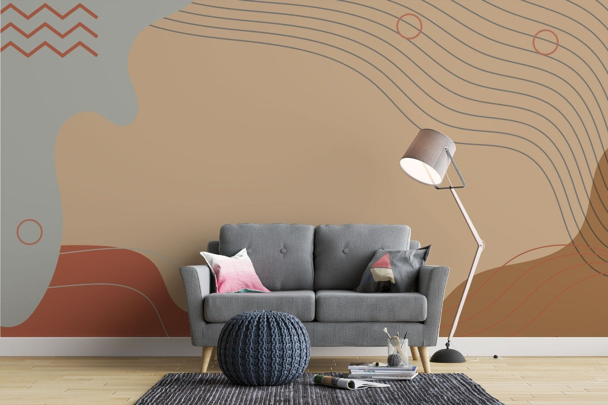 tapet personalizat bohemian pamant tonuri organice texturi autentice atmosfera stabila primitoare natura grounded