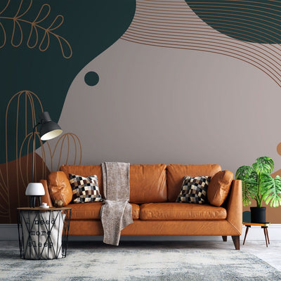 tapet personalizat bohemian orizont desert visator contemplare nuante pastelate peisaje serene decor relaxant dreamy desert horizon