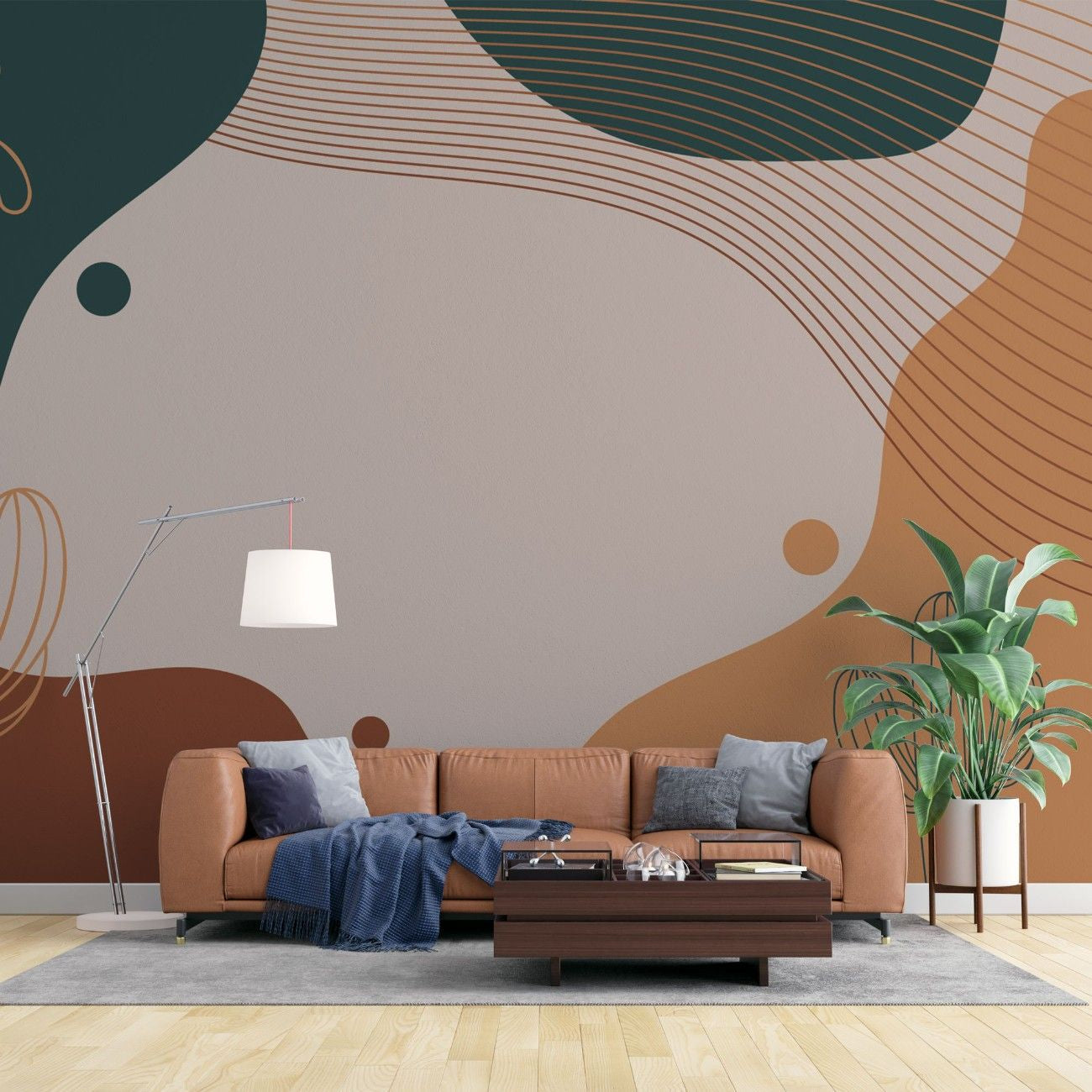 tapet personalizat bohemian orizont desert visator contemplare nuante pastelate peisaje serene decor relaxant dreamy desert horizon
