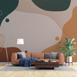 Tapet personalizat bohemian orizont desert visator contemplare nuante pastelate peisaje serene decor relaxant dreamy desert horizon