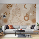 Tapet personalizat bohemian sculptura abstracta profunzime caracter spatiu forme organice spirit liber boemie boho sculpture