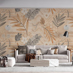 Tapet personalizat bohemian tonuri pamantii eclectice armonie calda conexiune autentica natura spatiu eclectic earthen tones