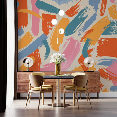 tapet personalizat bohemian dungi pensula design artistic fantezie spatiu inspiratie whimsical brushstrokes
