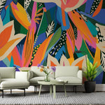 Tapet personalizat bohemian nuante tropicale delicate prospetime relaxare design subtil elegant evadare natura boho tropical shades