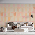 Tapet personalizat bohemian asimetrie blanda dinamism subtil eleganta naturala design echilibru perfect arta confort soft asymmetry