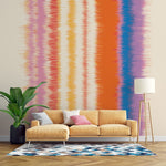 Tapet personalizat bohemian in patat textura rustica aspect autentic fundal caracter farmec boem tainted linen