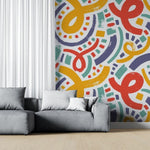 Tapet personalizat bohemian design copilaresc bucurie inocenta copilarie culori vesele forme jucause spatiu fantezie childish