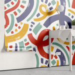 Tapet personalizat bohemian design copilaresc bucurie inocenta copilarie culori vesele forme jucause spatiu fantezie childish
