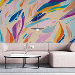 Tapet personalizat bohemian arta acrilica fluida nuante armonioase dinamism artistic atmosfera moderna creativitate fluid acrylic