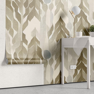 tapet personalizat bohemian textura naturala calda in bej fundal subtil elegant decor minimalist boem beige linen
