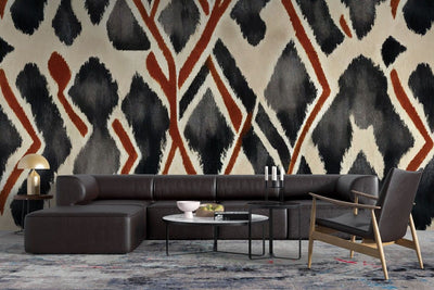 tapet personalizat bohemian design aztec rustic traditie elemente pamantii atmosfera autentica farmec etnic rustic aztec design