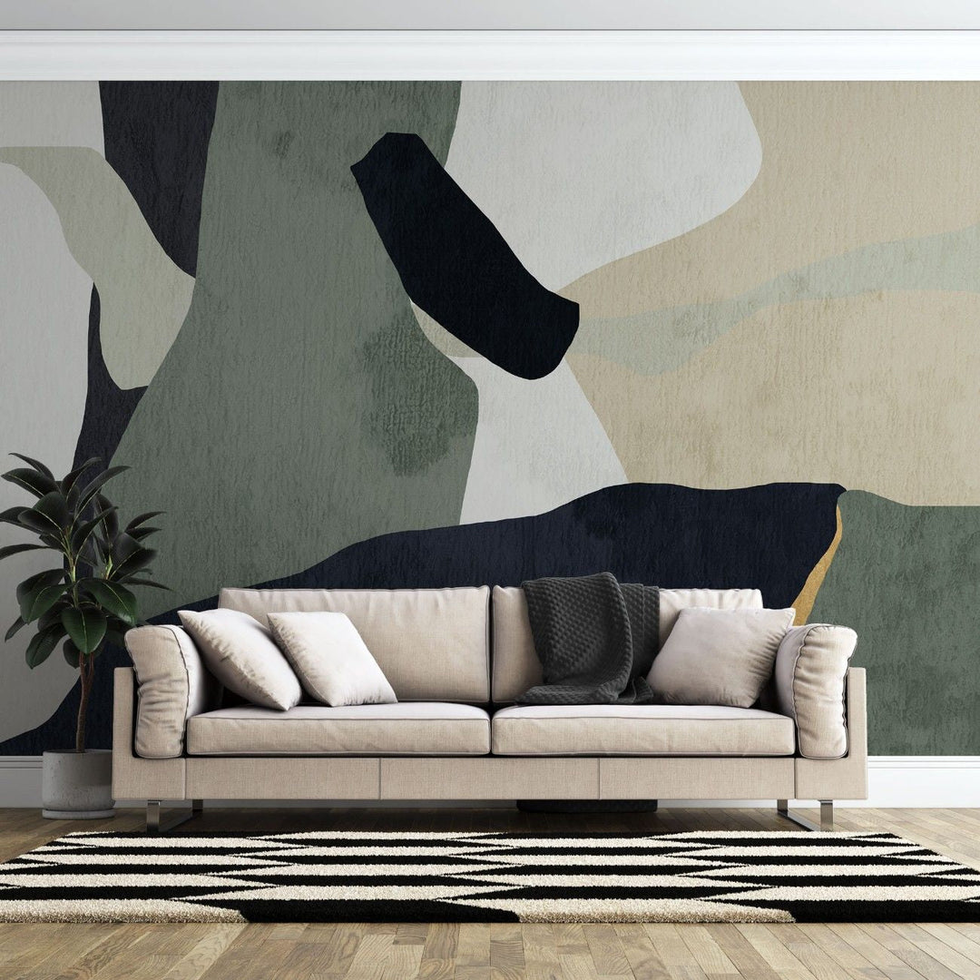 Tapet personalizat bohemian texturi abstracte joc vizual complex interesant adancime nota artistica subtila spatiu abstract textures