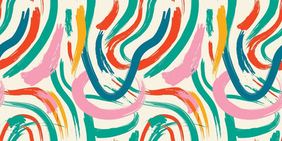 tapet personalizat bohemian siluete pictate aer artistic misterios esenta forme decor sofisticat paint silhouettes