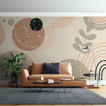 Tapet personalizat bohemian arta pastelata delicatete nuante spirit liber boemie decor calm artistic pastel boho art