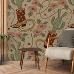 Tapet personalizat bohemian vis cowboy aventura libertate farmec rustic indraznet decor cowboy dream