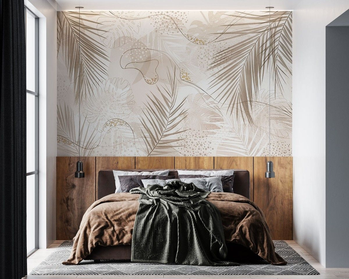 tapet personalizat bohemian estetica frunzoasa frumusete simpla organica natura prospetime echilibru leafy aesthetic