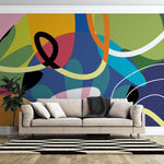 Tapet personalizat bohemian pata culoare suprapusa efect vizual dinamic viata joc artistic nuante lumini overlay color splash