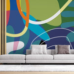 Tapet personalizat bohemian pata culoare suprapusa efect vizual dinamic viata joc artistic nuante lumini overlay color splash