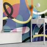 Tapet personalizat bohemian pata culoare suprapusa efect vizual dinamic viata joc artistic nuante lumini overlay color splash