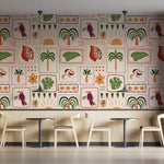 Tapet personalizat bohemian inspiratie tropicala culori exotice dinamism tropical atmosfera vibranta pasiune maracuja
