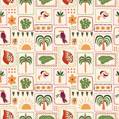 tapet personalizat bohemian inspiratie tropicala culori exotice dinamism tropical atmosfera vibranta pasiune maracuja