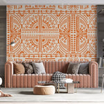 Tapet personalizat bohemian templu portocaliu mister caldura destinatii indepartate nota exotica spirituala decor the orange temple