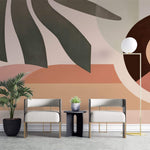 Tapet personalizat Bohemian cu elemente abstracte in nuante pamantii - EARTHY ELEMENTS