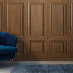 Tapet personalizat architectutral walls cu ancadramente din lemn masiv de nuc aspect luminos gentleman