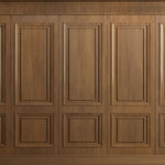 Tapet personalizat architectutral walls cu ancadramente din lemn masiv de nuc aspect luminos gentleman