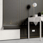 Tapet personalizat arhitectural walls design rafinat nuante negru aspect sofisticat modern profunzime stil incapere refined black