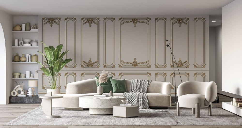 Tapet personalizat arhitectural walls lambriu regal eleganta grandoare stil clasic pereti declaratie impresionanta royal wainscot