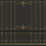 Tapet personalizat arhitectural walls boiserie regala intunecata mister eleganta luxurianta spatiu atmosfera dramatica impunatoare dark royal boiserie