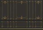 Tapet personalizat arhitectural walls boiserie regala intunecata mister eleganta luxurianta spatiu atmosfera dramatica impunatoare dark royal boiserie