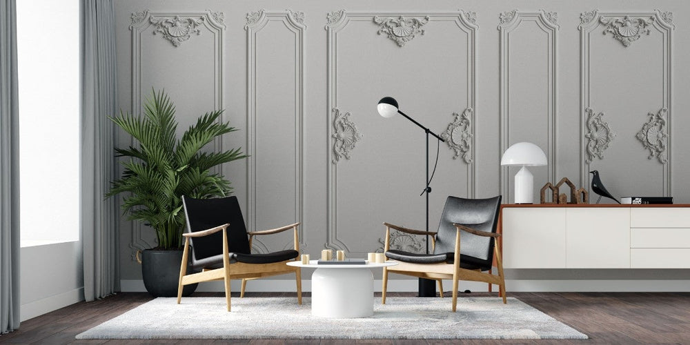 Tapet personalizat arhitectural walls boiserie victoriana farmec detalii bogate epoca victoriana decor clasic sofisticat victorian boiserie