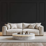 Tapet personalizat Architectural Walls cu panouri decorative din lemn in nuante de negru - DARK GREY WAINSCOT
