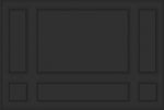 Tapet personalizat Architectural Walls cu panouri decorative din lemn in nuante de negru - DARK GREY WAINSCOT
